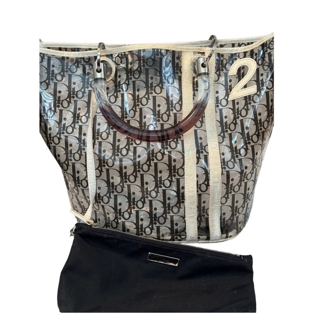 Dior Monogram Tote Bag - Black and Cream